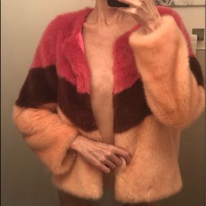 Splendid Faux Fur Coat Sz M